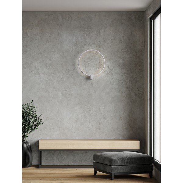 Lampada da parete LED bianco opaco in alluminio con intensità regolabile Cercio – Nova Luce-image-1