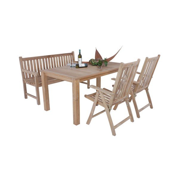 Poltrona da giardino in legno di teak ADDU Solo Han - Garden Pleasure-image-1