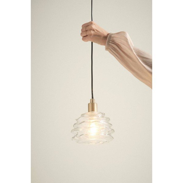 Lampadario dorato in vetro ø 15 cm Fall – Jotex-image-1