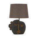 Lampada da tavolo marrone con paralume in tessuto (altezza totale 39,5 cm) Tribal – Mauro Ferretti