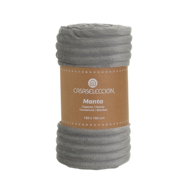 Coperta grigia in micropile 130x160 cm Fur Velvet – Casa Selección-image-4