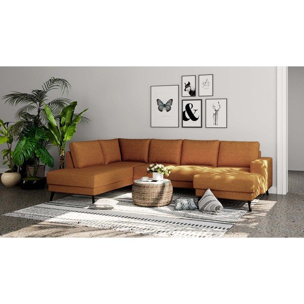 Divano angolare arancione (angolo sinistro) Fynn - Ghado-image-1