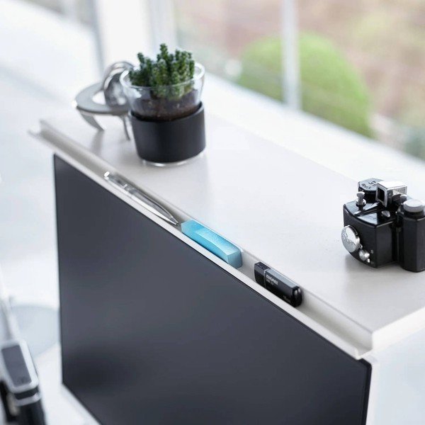 Supporto per monitor bianco in metallo Tower – YAMAZAKI-image-4