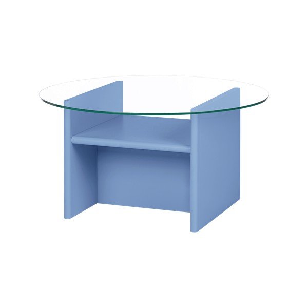 Tavolino da salotto rotondo azzurro ø 85 cm Tovo – noo.ma