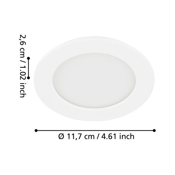 Plafoniera LED/da incasso bianca FUEVA 5 – EGLO-image-2