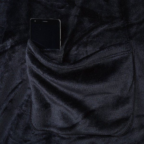 Coperta TV in microfibra nera , 200 x 170 cm Lazy - DecoKing-image-3