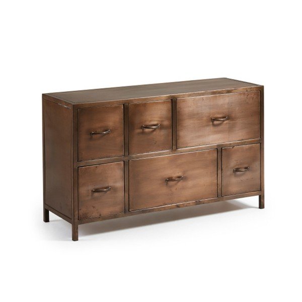 Kovová komoda v barvě mědi La Forma Elma