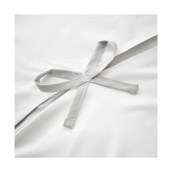 Set copripiumino e federa bianco e grigio per letto matrimoniale e per letto esteso 230x220 cm Milo Bow – Catherine Lansfield-image-4