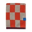 Asciugamano tipo terry arancione/beige in cotone organico 50x90 cm Retro – Mette Ditmer Denmark