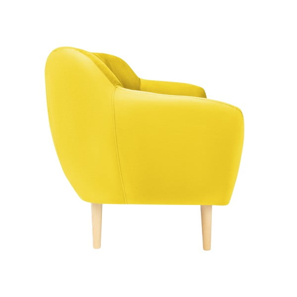 Divano in velluto giallo, 158 cm Sardaigne - Mazzini Sofas-image-3