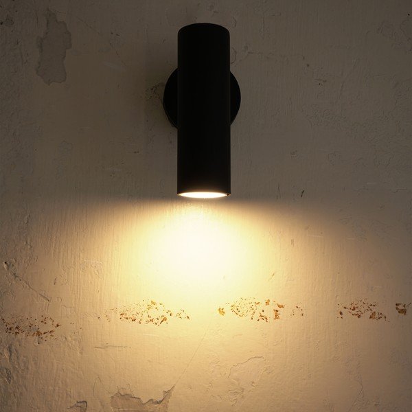 Lampada da parete nera, altezza 17 cm Milan - SULION-image-1