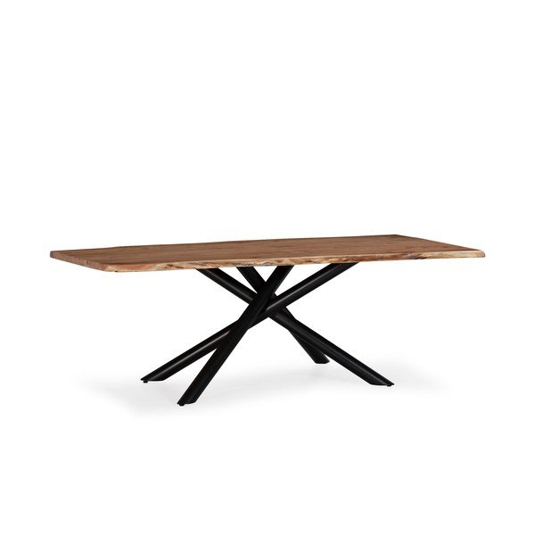 Tavolo da pranzo in acacia massiccia 100x220 cm Anuri – MOME