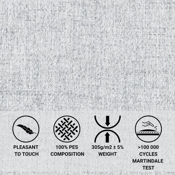 Letto matrimoniale imbottito grigio chiaro con spazio contenitivo e rete 160x200 cm Baleine - Maison de Rêve-image-1