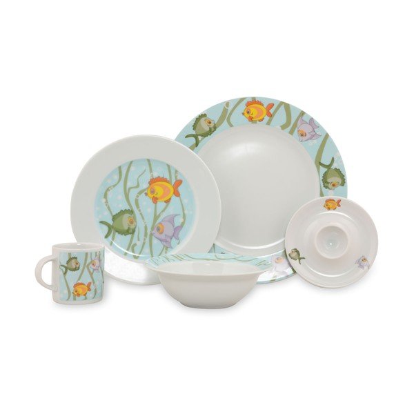 Set da pranzo per bambini da 5 pezzi in porcellana Sea World - Kütahya Porselen