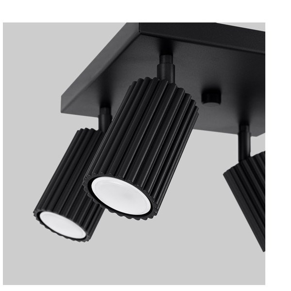 Faretto nero in metallo ø 6,5 cm Gleam – Sollux-image-4