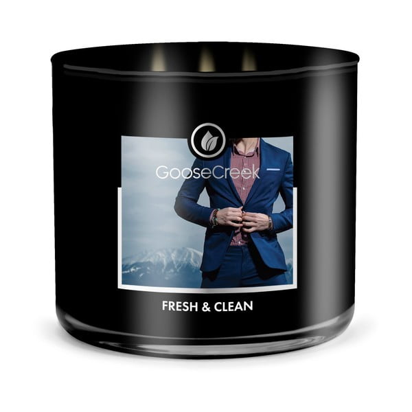 Candela profumata da uomo in confezione Fresh & Clean, 35 ore di combustione Men's Collection - Goose Creek