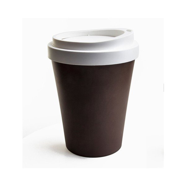 Cestino marrone e bianco &CO Coffee Bin - Qualy