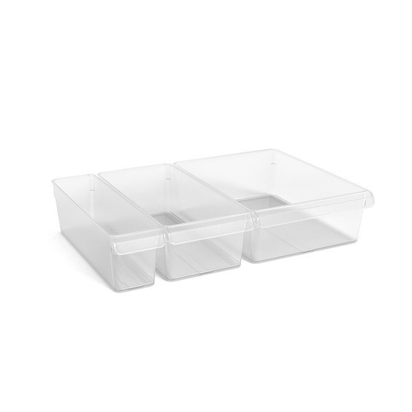 Organizer per frigorifero in plastica 3 pezzi Fridge - Rotho