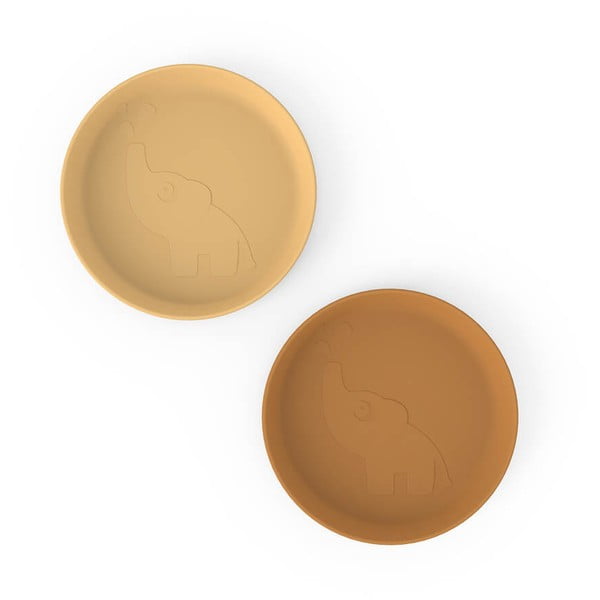 Piatti gialli per bambini in set da 2 pezzi ø 18,5 cm Elphee - Done by Deer-image-1