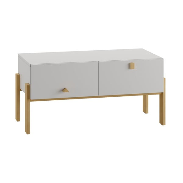 Cassettiera bassa per bambini grigio chiaro 100x25 cm Cube - Pinio-image-3