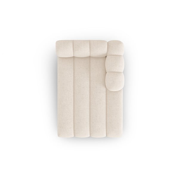 Chaise longue componibile color crema (con penisola a destra) Lupine – Micadoni Home-image-3