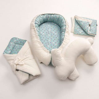 Cuscino per allattamento in crema Velvet Bunny - Yellow Tipi