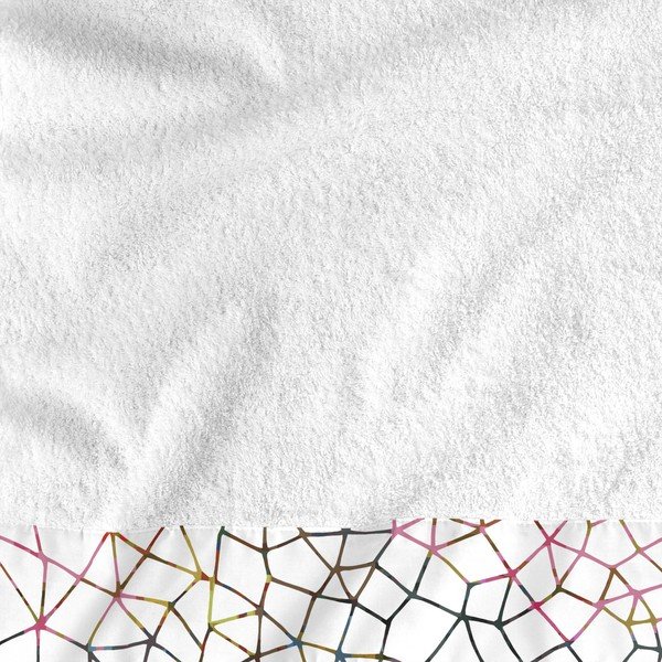 Set di 2 asciugamani in cotone Net - Blanc-image-1