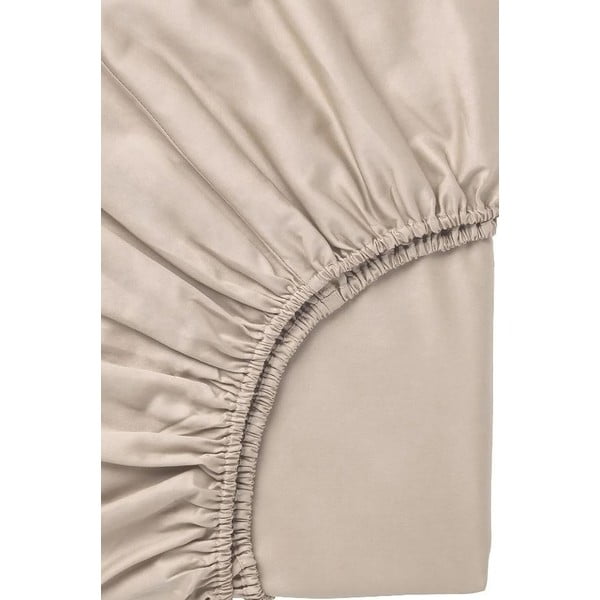 Biancheria da letto beige in cotone renforcé per letto matrimoniale/per letto esteso con lenzuolo incluso/4 pezzi 200x220 cm Amore – Mila Home-image-2