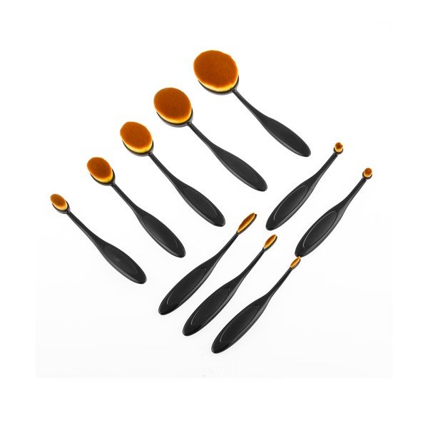 Set di 11 pennelli cosmetici ovali in scatola di custodia - InnovaGoods-image-3
