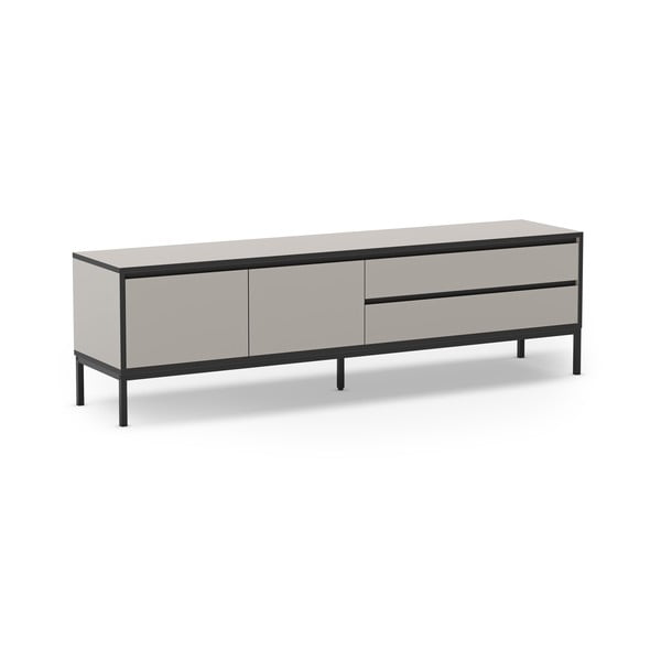 Tavolo TV grigio e beige 180x55 cm Lorenza - Marckeric-image-2