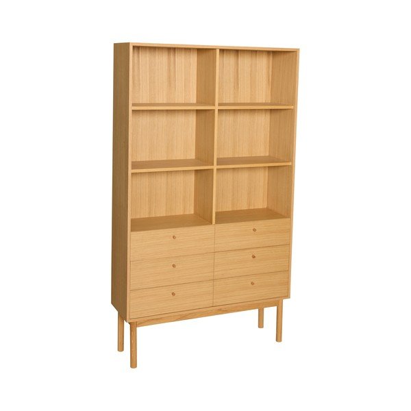 Libreria di colore naturale con effetto rovere 110x190x35 cm Read – Hübsch