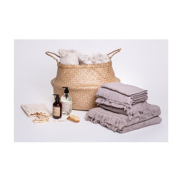 Asciugamani e teli da bagno in cotone grigio-marrone in un set di 8 pezzi - Bonami Selection-image-3