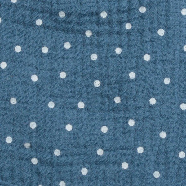 Coperta per neonati in mussola blu 75x75 cm - Bébé Douceur-image-1