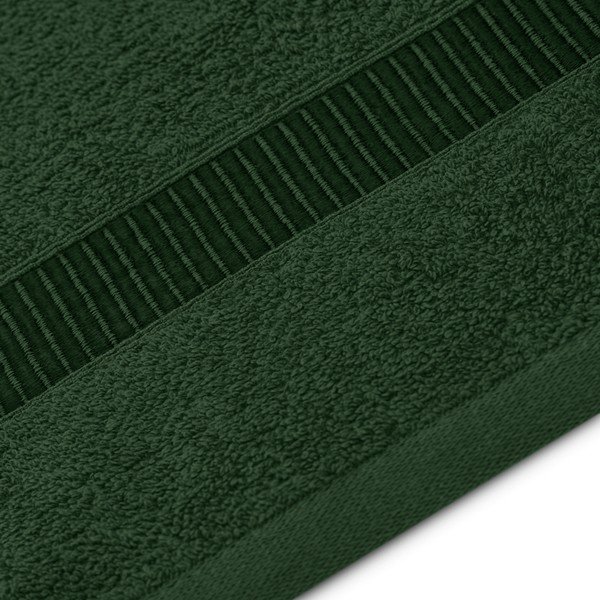 Set di asciugamani per viso e corpo tipo terry verde scuro in cotone 3 pz Avium – Restilo-image-2
