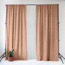 Tenda rosa marrone in lino 140x170 cm Cafe Creme – Linen Tales