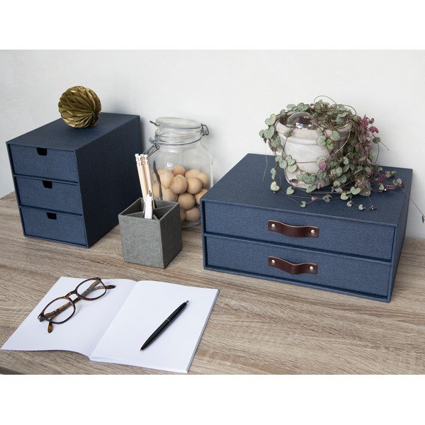 Organizer a 2 livelli blu scuro , 33 x 25,5 cm Birger - Bigso Box of Sweden-image-1
