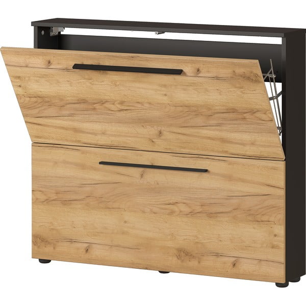 Scarpiera a battente grigio scuro in rovere Wildomar - Germania-image-1