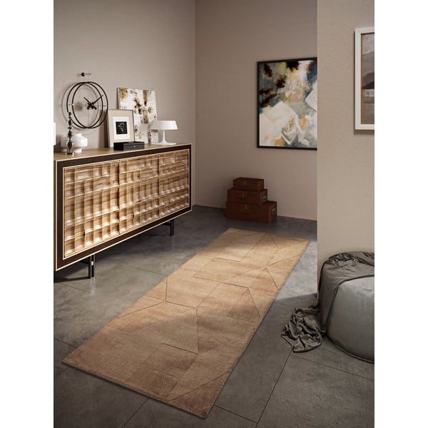 Passatoia beige in lana tessuta a mano 80x250 cm Ursule - Villeroy&Boch-image-1