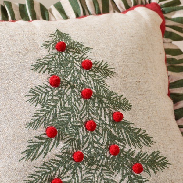 Cuscino decorativo a tema natalizio 45x45 cm Frilled Christmas Tree – Catherine Lansfield-image-2