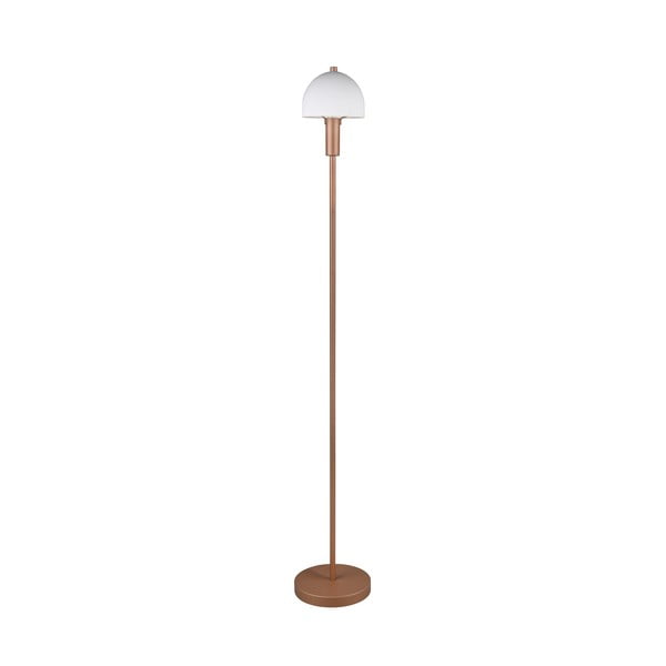 Lampada da terra color bronzo con paralume in vetro (altezza totale 120 cm) Glenn – Trio