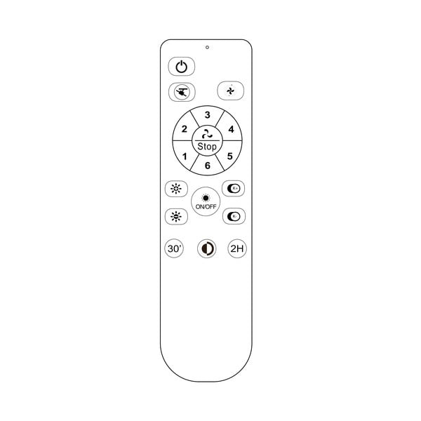 Plafoniera a LED bianca con telecomando e ventilatore Alan Move - SULION-image-4