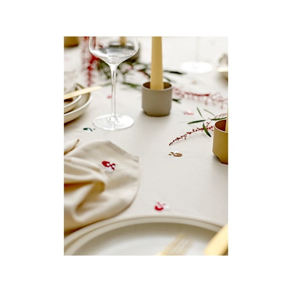Tovaglia in cotone 140x220 cm Hearts Embloidery - Södahl-image-4