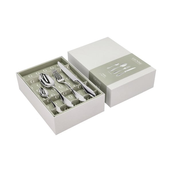 Posate argentate in acciaio inox 16 pz Indra – Gense-image-2