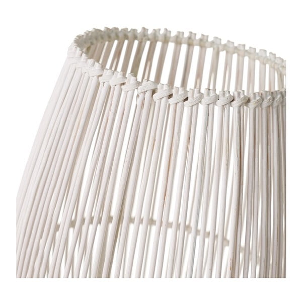 Lampada da tavolo bianca con paralume in bambù (altezza 29 cm) - Casa Selección-image-2