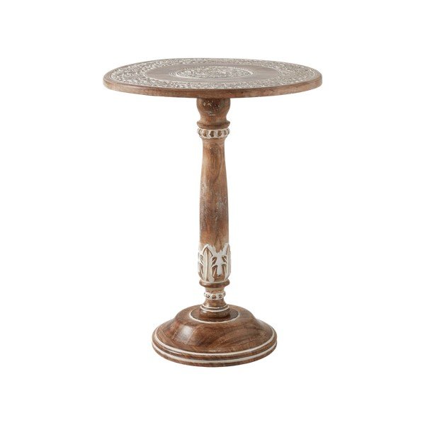 Tavolino rotondo in mango massiccio ø 45 cm Grenada – Jotex