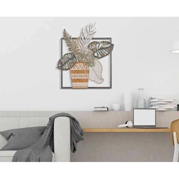 Decorazione da parete in metallo 54x63 cm Vaso - Mauro Ferretti-image-1