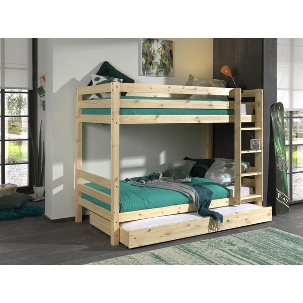 Cassetto sottoletto colore naturale per letto da bambini 90x190 cm Pino – Vipack-image-1