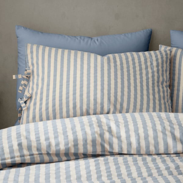 Biancheria da letto blu per letto matrimoniale 200x200 cm Zanzibar Stripe – Pineapple Elephant-image-2