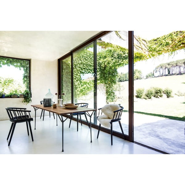 Sedia da pranzo marrone e bianca con schienale in frassino Cyborg - Magis-image-2