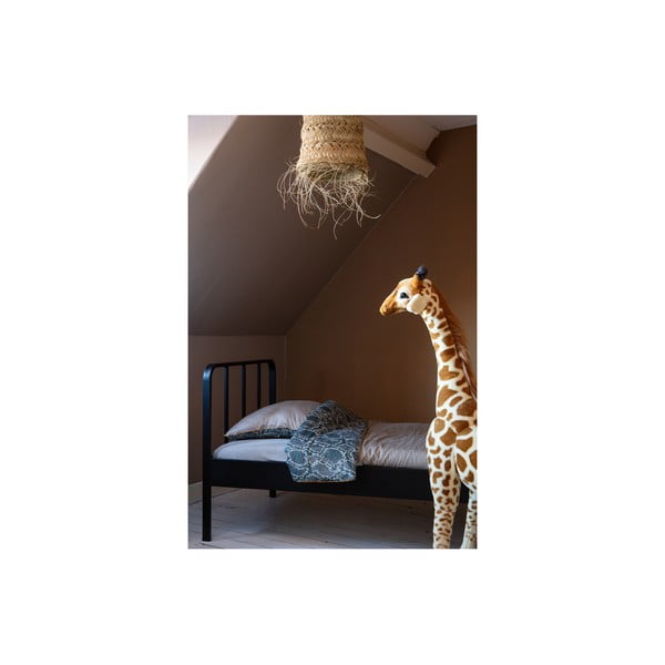 Letto singolo in metallo nero con griglia 90x200 cm Mees - WOOOD-image-4